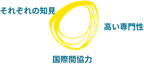 それぞれの知見 高い専門性 国際間協力